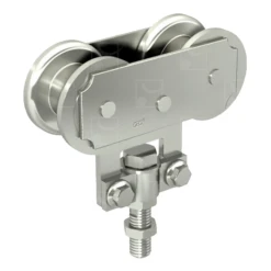 Monture à Fixation Sur Chant Pour Porte Coulissante - Capacité 600 Kg - Pour Rail 85 X 70 Mm - Vis M16 - Lot De 2