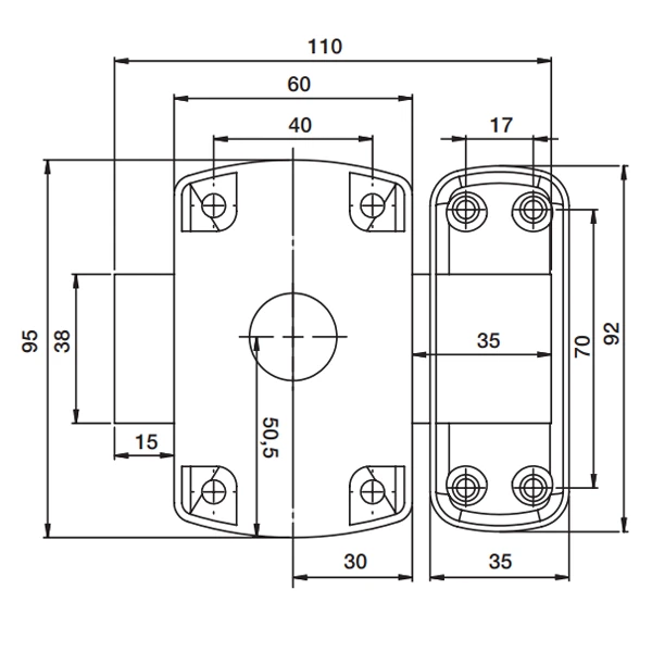Verrou à Bouton Yale YV10BT-30 Avec Cylindre 3 Clés 5 Goupilles Ø 23 Mm Longueur 30 Mm 4 Verrou à Bouton Yale YV10BT-30 Avec Cylindre 3 Clés 5 Goupilles Ø 23 Mm Longueur 30 Mm – Image 2