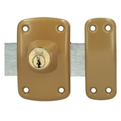 Verrou à Double Entrée Yale YV10DE Avec Cylindre 3 Clés 5 Goupilles Ø 23 Mm Longueur 45 Mm