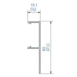 Bandeau 11011 Alu Anodisé à Clipser Sur Rail 2m : Mantion 11011/200