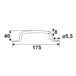 Poignée De Persienne à Pattes – Torbel – Zinc Blanc