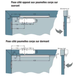 Ferme-porte Groom 3400 Avec Bras Anti-vandalisme Finition Argent
