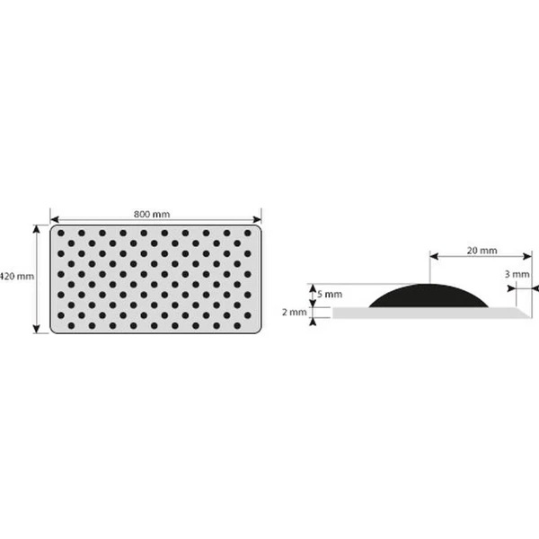 Dalle Podotactile Intérieur Tactidal En Caoutchouc 420 X 800 Mm Gris Foncé : Romus 4 Dalle Podotactile Intérieur Tactidal En Caoutchouc 420 X 800 Mm Gris Foncé : Romus – Image 2