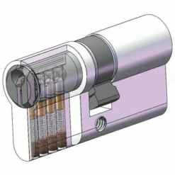 Cylindre Européen Yale YC500+ Nickelé - 3 Clés - 40 X 40 Mm -Magasin D'Outils Pour La Maison Élégant 500p2 1