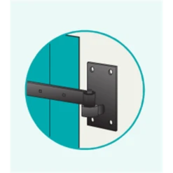 Gond Sur Plaque 40 X 120 Mm Diamètre 12 Mm Avec Trous Fraisés Noir Torbel 6120124 -Magasin D'Outils Pour La Maison Élégant 6120124 2