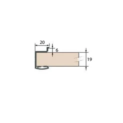 Poignée 19 Mm En Aluminium Blanc De 2.8 M Forme E Mantion 71E19/280B -Magasin D'Outils Pour La Maison Élégant 71 e 1