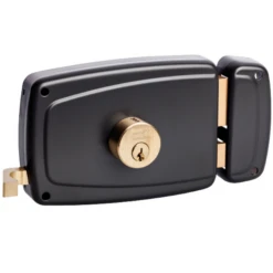 Serrure En Applique Horizontale à Tirage Cylindre Rond Vachette Droite