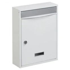 Boite Lettres Individuelle Decayeux 340 X 260 X 85 Mm Acier Blanc