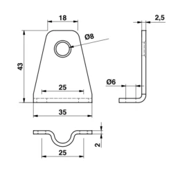 Butée Pour Tourniquet Marseillais De Ø 10 Mm Torbel En Inox 316L
