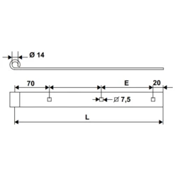 Penture Droite Torbel NF Acier Noir 35 X 5 Mm Gond 14 Mm Longueur 400 Mm -Magasin D'Outils Pour La Maison Élégant carre 1