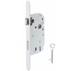 Serrure à Encastrer Thirard - Blanc - Axe 50 Mm - Entraxe 70 Mm