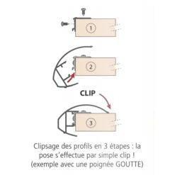 Poignées Goutte équerres Fixation Porte Coulissante Picosta 2 280cm Alu