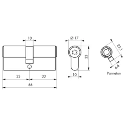 Cylindre Haute Sûreté Thirard Cobra 2+ - 33 X 33 Mm -Magasin D'Outils Pour La Maison Élégant cobra 33x33 2