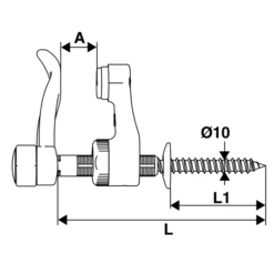 Tourniquet Marseillais Noir Torbel Avec Butée écart De 12 à 116 Mm -Magasin D'Outils Pour La Maison Élégant comp