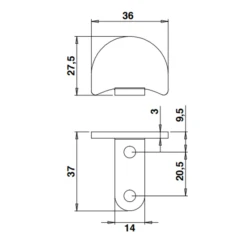 Dardenne Coudée à Visser Torbel Inox 316L Longueur 36 Mm