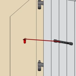 Crochet à Crémaillère Sur Platine Aluminium Noir Torbel Longueur 500 Mm