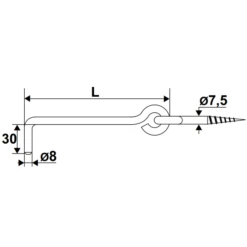Crochet à Visser Avec Crémaillère Torbel Pour Volet Battant 8 X 500 Mm -Magasin D'Outils Pour La Maison Élégant crochet2 4
