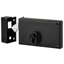 Serrure En Applique à Crochet Acier Thirard - Gauche - Noire