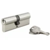 Cylindre De Sûreté - Laiton Nickelé - 40 X 45 Mm -Magasin D'Outils Pour La Maison Élégant cylindre 40x45 1