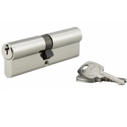 Cylindre De Sûreté - Laiton Nickelé - 50 X 50 Mm