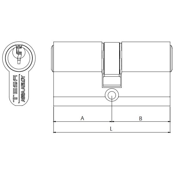 Cylindre Tesa TE5 - Nickelé - Avec 3 Clés - 35 X 45 Mm 5 Cylindre Tesa TE5 - Nickelé - Avec 3 Clés - 35 X 45 Mm – Image 3