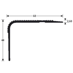 Nez De Marche Maxi Strié Percé Alu Incolore 60 X 44 Mm Longueur 3 Mètres Romus 15553 -Magasin D'Outils Pour La Maison Élégant d1555