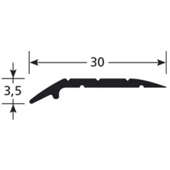 Arrêt Lino Alu Incolore Largeur 30 Mm Longueur 2.70 M - Pré-percé