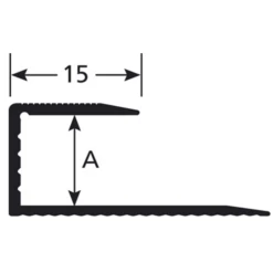 Arrêt Parquet - Stratifié Pré-percé Romus Alu Incolore Longueur 2.70 M Hauteur 9.2 - 10.2 Mm 1983