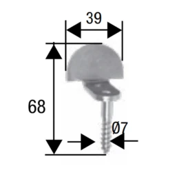 Dardenne Coudée à Visser Torbel Acier Zingué Diamètre 7 Mm