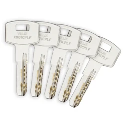 Demi-cylindre Vachette Velix - Nickelé - 5 Clés - 30 X 10 Mm -Magasin D'Outils Pour La Maison Élégant demi4