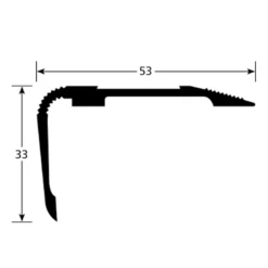 Nez De Marche Adhésif à Bord Sifflet - Alu Incolore Et Bande Noire -Magasin D'Outils Pour La Maison Élégant dimensions nez marche 1