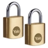 Cadenas S'entrouvrant Laiton 20 Mm - Yale - Anse Acier - 3 Clés - Lot De 2 -Magasin D'Outils Pour La Maison Élégant e