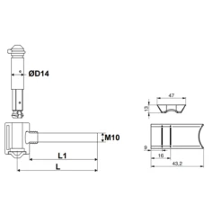 Gond Polygond Avec Circlips Et Entretoise Torbel Blanc Gond Ø 14 Mm