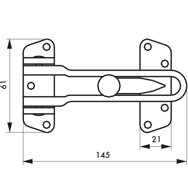 Entrebâilleur De Porte D'entrée Thirard - Nickel Satin - 145 Mm 4 Entrebâilleur De Porte D'entrée Thirard - Nickel Satin - 145 Mm – Image 2