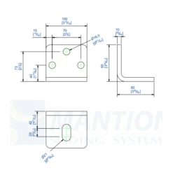 Patte équerre Mantion 9053XA2 Pour Système Hercule - Inox A2 -Magasin D'Outils Pour La Maison Élégant equerre inox2