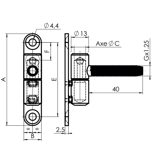 Monin Fiche Paumelle à Visser Pour Porte Et Fenêtre En PVC 5 Monin Fiche Paumelle à Visser Pour Porte Et Fenêtre En PVC – Image 3