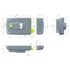 Serrure En Applique Horizontal à Fouillot PE Gauche JPM 114510-01-2A