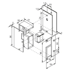 Gâche électrique à Impulsion Vachette Réversible - 96 X 54 X 35 Mm Alu
