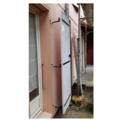 Gond Déporté Isolation Extérieure Fer 12x300mm Clavette Ø14mm Acier Noir