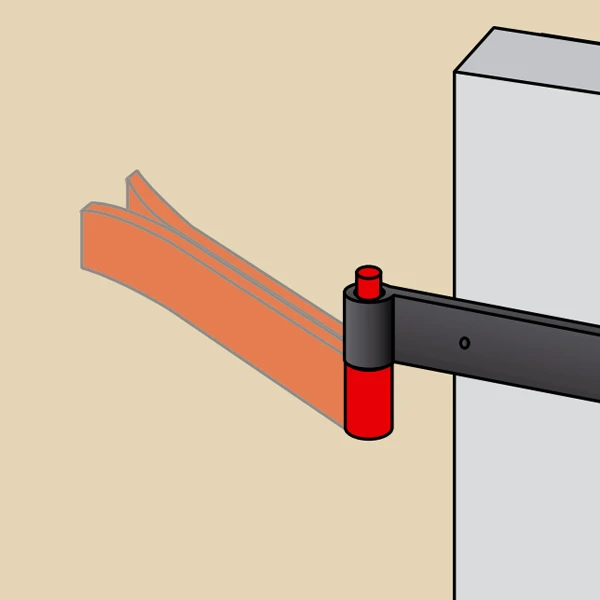 Gond à Sceller 2 Lames Torbel Acier Noir 40x5 Mm Ø 14 Mm Longueur 160 Mm 4 Gond à Sceller 2 Lames Torbel Acier Noir 40x5 Mm Ø 14 Mm Longueur 160 Mm – Image 2