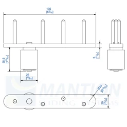 Guide Bas Sur Platine En Inox A2 Mantion 1101FXA2 Pour Profil U 1110 De Système Pliant Opentec FW75 -Magasin D'Outils Pour La Maison Élégant guide 2