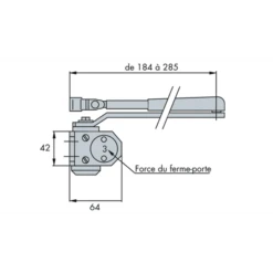 Ferme Porte GR 101 Argent Groom 101311 3660846001387
