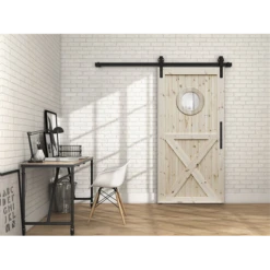 Système Coulissant Droit Fer ROCDESIGN TYPE A Porte Bois Mantion RD-A-B