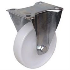 Roue Polyamide Blanc Sur Chape Inox Diamètre 80 Mm 023633