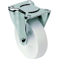 Roulette En Polypropylène Blanc - Diamètre 200 Mm - Capacité De 300 Kg