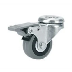 Roue En Caoutchouc Gris Pivot Et Frein Diamètre 100 Mm PRODIF-SOMEC 004047