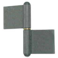 Paumelle Grille Profilée Lame Longue Acier Brut Bague Laiton 120 Mm