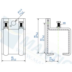 Manchon Support Pour Fixation Murale Mantion 6356M Pour Rail -Magasin D'Outils Pour La Maison Élégant manchon mural2