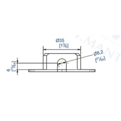 Platine à Encastrer Pour Fixation De Montures Mantion 0022