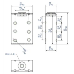 Chape Réglable Panneaux 25 à 35 Mm D'épaisseur Vis M10 : Mantion 0031